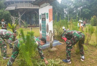 Karya bakti Satgas Pamtas Yonif 645/Gty