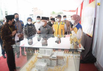 Wapres RI KH Ma'ruf Amin meninjau pembangunan Universitas Nahdatul Ulama di Yogyakarta 