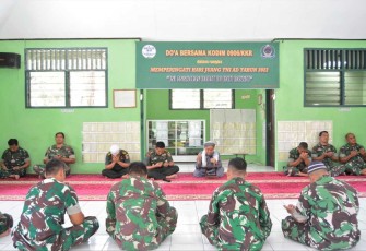 Doa bersama prajurit Kodim 0906/Kkr