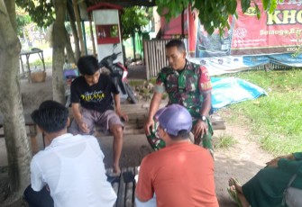 Koptu Ilham saat komsos bersama warga binaan 