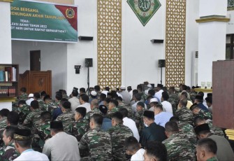 Doa bersama prajurit Kodam XVIII Kasuari 
