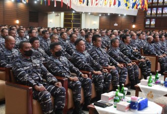 Pangkoarmada III Laksamana Muda TNI Irvansyah saat Entry Briefing Kasal di Mabesal Cilangkap, Jakarta 