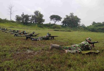 Asah Kemampuan Prajurit, Kodim 0718/Pati Gelar Latihan Menembak