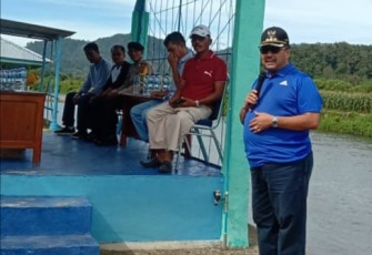 Bupati Benny Utama, saat membuka ikan Larangan Nagari Pauah, Sabtu (4/6/2022).