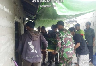 Satgas Yonif 645/Gty bantu pemakaman warga perbatasan 
