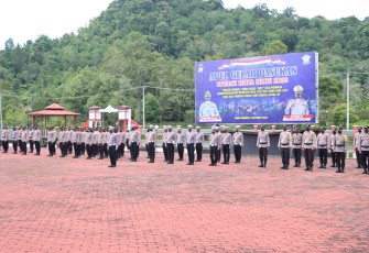 Polres Lingga saat Laksanakan Apel Gelar Pasukan Operasi Zebra Seligi 2022