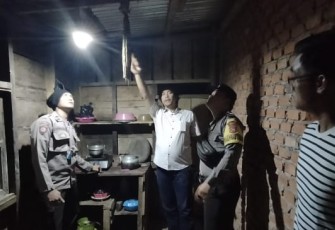 Polsek Rimbo Pengadang saat Olah TKP
