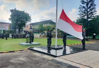 Kodim 0801/Pacitan saat Gelar Upacara Bendera