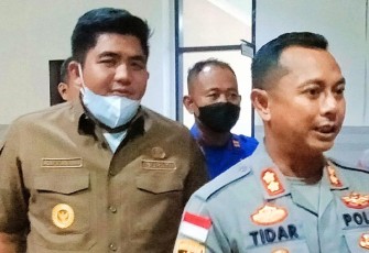 Bupati Roby dan Kapolres Bintan usai Rapat Koordinasi Lintas Sektoral