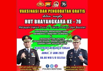 Vaksinasi dan Pengobatan Gratis Polres Benteng