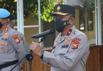 Wakapolda Bengkulu Brigjen Pol Drs. Umardani, M.Si saat Pimpin Apel Pagi Personil Polair