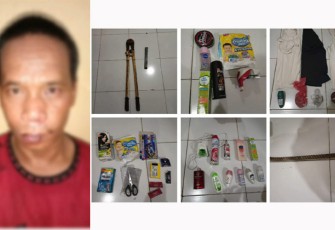 Tersangka dan barang bukti saat diamankan