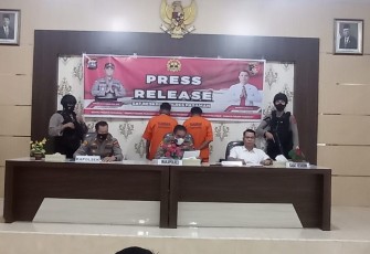 Konferensi Pers Polres Pasaman, Senin (08/08/2022). 