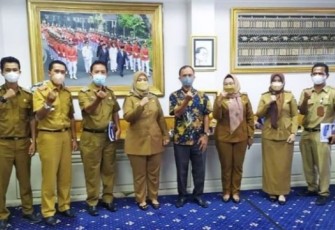 Pemkab Pesibar saat Koordinasi Dengan Pemprov Lampung, Senin (04/04/2022).