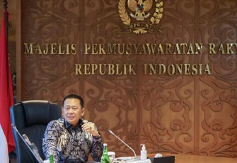 Bamsoet saat Rapat Pimpinan MPR RI, di Jakarta, Senin (19/9/22).