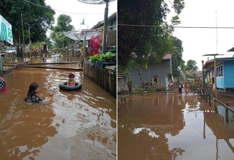 Banjir masih menggenang di Kabupaten Sanggau