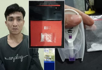 Tersangka dan barang bukti saat diamankan