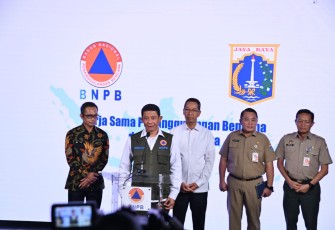 Kepala BNPB dan Pj Gubernur DKI saat Koordinasi Mitigasi dan Kesiapsiagaan