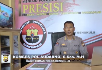 Kabid Humas Polda Bengkulu Kombes Pol Sudarno S Sos MH
