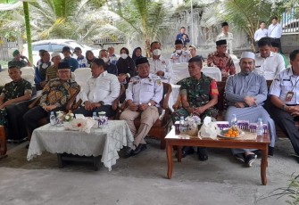 Pasi Teritorial saat Hadiri Launching ATM Beras dan Penyerahan Rumah Layak Huni Baznas Prov Kalteng 