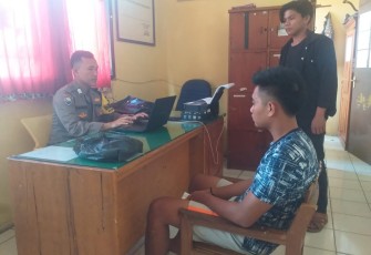 Korban saat lapor ke Polisi
