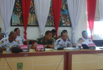 Pasi Intel Kodim 1001/HSU-Balangan saat Hadiri Rakor Terkait Jembatan Paringin Rusak