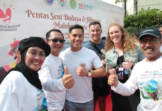 Taufik Madjid di arena Car Free Day (CFD), Minggu (9/10/2022).