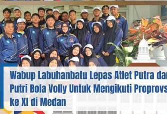 Wabup Labuhanbatu saat Lepas Kontingen Atlet Bola Volly 