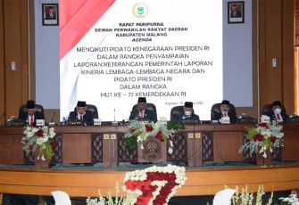 DPRD Kabupaten Malang saat Gelar Rapat Paripurna Dengarkan Pidato Kenegaraan