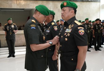Sertijab Tradisi Korps Kasdam IX/Udayana, di Hall Makodam IX/Udayana, Kota Denpasar, Provinsi Bali, pada Selasa (20/9/2022).