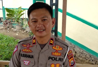 Kasat Lantas Iptu Bole Susanja, M.Si saat adakan giat ramah tamah pada awak media di Saung Media Polres Kepahiang, Jum'at pagi (30/9/2022).