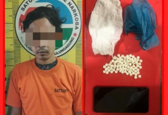Tersangka dan barang bukti saat diamankan