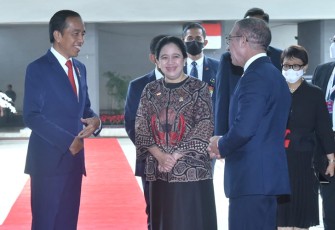 Pertemuan antara Puan dan Ketua Parlemen Belanda digelar di sela-sela the 8th G20 Parliamentary Speakers’ Summit (P20) di Gedung DPR, Senayan, Jakarta, Kamis (6/10/2022). 