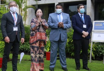 Puan bersama Presiden IPU Duarte Pacheco dan Sekjen IPU Martin Chungong 