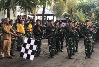 Gerak Jalan Peleton Beranting Yudha Wastu Pramuka Jaya