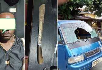 Tersangka dan barang bukti saat diamankan