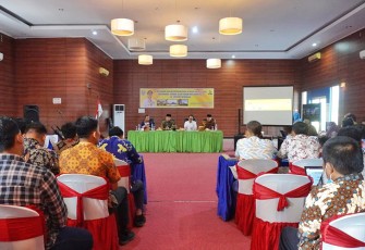 Dinas PUPR saat menggelar Forum Rapat Pembahasan Final Usulan Program DAK Bina Marga Bidang Jalan Tahun Anggaran 2023 se Provinsi Bengkulu, di Kantor Dinas PUPR Provinsi Bengkulu, Kamis (23/6).
