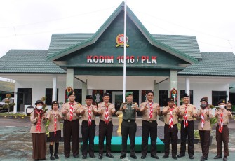 Dandim saat Buka Pelaksanaan Kemah Saka Wira Kartika Kodim 1016/Palangka Raya Angkatan X Tahun 2022 