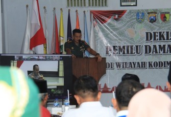 Dandim 0806/Trenggalek Letkol Kav Peddy Adi Prasetyo S.Sos Saat Memberikan Sambutan 