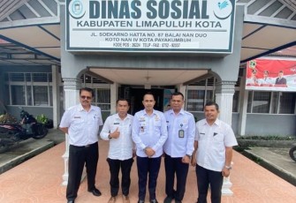 Kunjungan Kalapas Suliki di Dinas Sosial Kabupaten Limapuluh Kota.