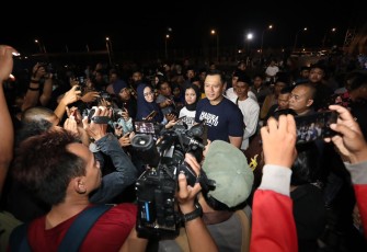 Agus Harimurti Yudhoyono (AHY) di Panggung Pojur Universitas Bahaudin (Uniba), Rabu (13/4) malam. 