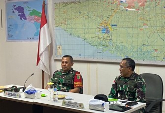 Dankolakops Rem 174/ATW saat Sambangi Satgas Yonif 631/Atg