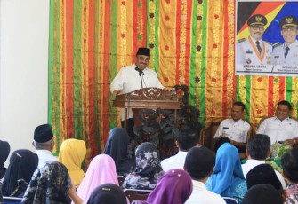 Bupati Pasaman H. Benny Utama saat laksanakan Musrenbang tahun ke 3 dalam RPJMD 2021-2026 Kabupaten Pasaman.