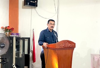 Sekda Limapuluh Kota, Widya Putra mewakili bupati pada kegiatan Pencanangan Pemasangan Tanda Batas Bidang Tanah di Kantor Wali Nagari Limbanang.