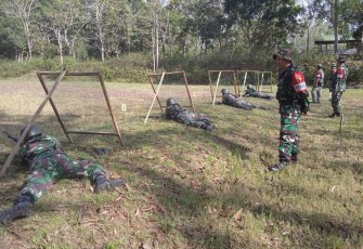 Kodim 0801/Pacitan Gler Gelar Latihan Menembak Senjata Ringan Triwulan IV 2023