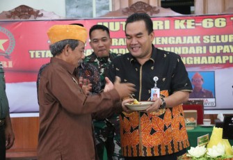 Bupati Blora Arief Rohman saat menghadiri ulang tahun ke 66 LVRI kabupaten Blora.