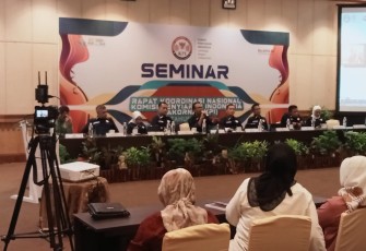 Kepala Diskominfo Kepri, Hasan S.Sos dalam seminar  dengan tema : "Semangat Nasionalisme Melalui Siaran Perbatasan" digelar di Hotel Grand Lagoi, Bintan, Kepulauan Riau, Jumat (11/8/2023) siang.