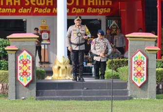 Kapolda Kalteng Irjen Pol. Drs. Djoko Poerwanto serta dihadiri oleh Wakapolda Brigjen Pol. Mohammad Agung Budijono, S.I.K., M.Si., pejabat utama Polda Kalteng serta perwakilan Forkopimda Kalteng
