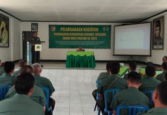 Kodim 0801/Pacitan Gelar Kegiatan Katpuan Apkowil Tersebar