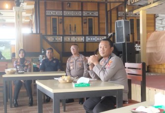 Kapolres Bitung saat bertatap muka bersama Insan pers